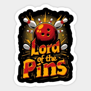 Lord of the Pins - Bowling - Funny Sticker